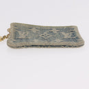 LOUIS VUITTON Monogram Denim Pochette Cles Coin Purse Blue M95343 Auth 184254A-7