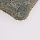 LOUIS VUITTON Monogram Denim Pochette Cles Coin Purse Blue M95343 Auth 184254A-8