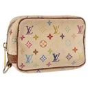 LOUIS VUITTON Monogram Multicolor Trousse Wapity Etui Weiß M58034 Auth 184255-1