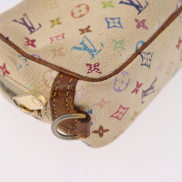 LOUIS VUITTON Monogram Multicolor Trousse Wapity Etui Weiß M58034 Auth 184255