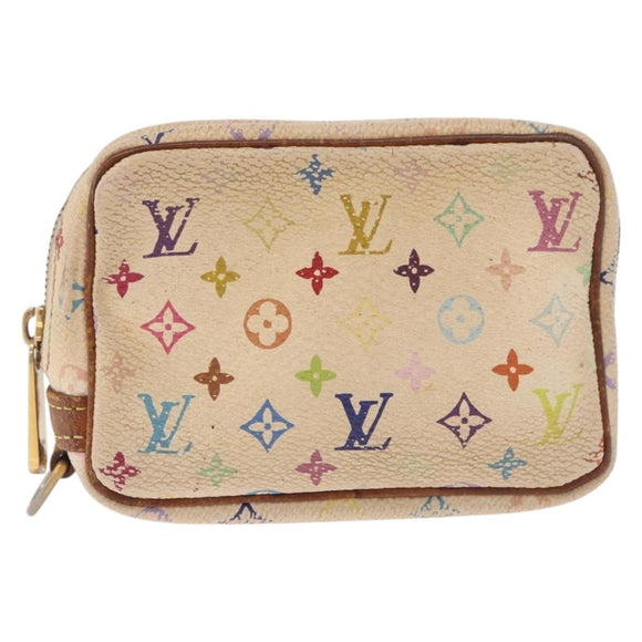 LOUIS VUITTON Monogram Multicolor Trousse Wapity Etui Weiß M58034 Auth 184255