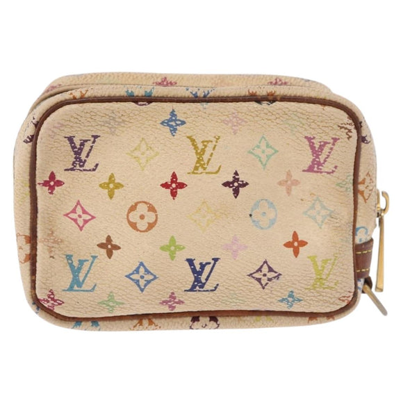LOUIS VUITTON Monogram Multicolor Trousse Wapity Etui Weiß M58034 Auth 184255