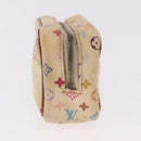 LOUIS VUITTON Monogram Multicolor Trousse Wapity Etui Weiß M58034 Auth 184255-4