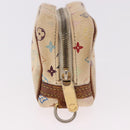 LOUIS VUITTON Monogram Multicolor Trousse Wapity Etui Weiß M58034 Auth 184255-5