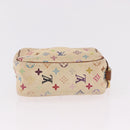 LOUIS VUITTON Monogram Multicolor Trousse Wapity Etui Weiß M58034 Auth 184255-7
