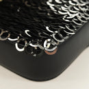 CHANEL Chain Shoulder Bag Sequin Black Silver CC Auth 184258SM-11