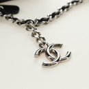 CHANEL Chain Shoulder Bag Sequin Black Silver CC Auth 184258SM-14