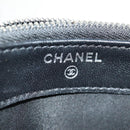 CHANEL Chain Shoulder Bag Sequin Black Silver CC Auth 184258SM-18