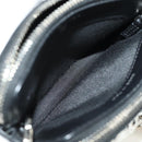 CHANEL Chain Shoulder Bag Sequin Black Silver CC Auth 184258SM-19