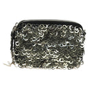CHANEL Chain Shoulder Bag Sequin Black Silver CC Auth 184258SM-2