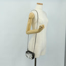 CHANEL Chain Shoulder Bag Sequin Black Silver CC Auth 184258SM-23
