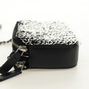 CHANEL Chain Shoulder Bag Sequin Black Silver CC Auth 184258SM-4