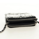 CHANEL Chain Shoulder Bag Sequin Black Silver CC Auth 184258SM-6