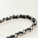 CHANEL Chain Shoulder Bag Sequin Black Silver CC Auth 184258SM-8