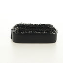 CHANEL Chain Shoulder Bag Sequin Black Silver CC Auth 184258SM-9