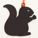 HERMES Petit H Charm Squirrel Charm Leather Green Auth 184259M-7