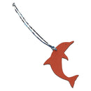 HERMES Petit H Charm Dolphin Bag Charm Leather Orange Auth 184262M-1