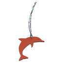 HERMES Petit H Charm Dolphin Bag Charm Leather Orange Auth 184262M-13