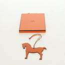 HERMES Petit H Charm Pferdeanhänger Leder Orange Original 184264M-12