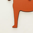 HERMES Petit H Charm Pferdeanhänger Leder Orange Original 184264M-4