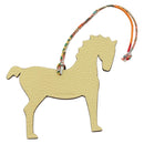 HERMES Petit H Charm Pferdeanhänger Leder Orange Original 184264M-7