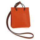 HERMES Sac Orange Charm Bag Leather Orange Auth 184265M-1
