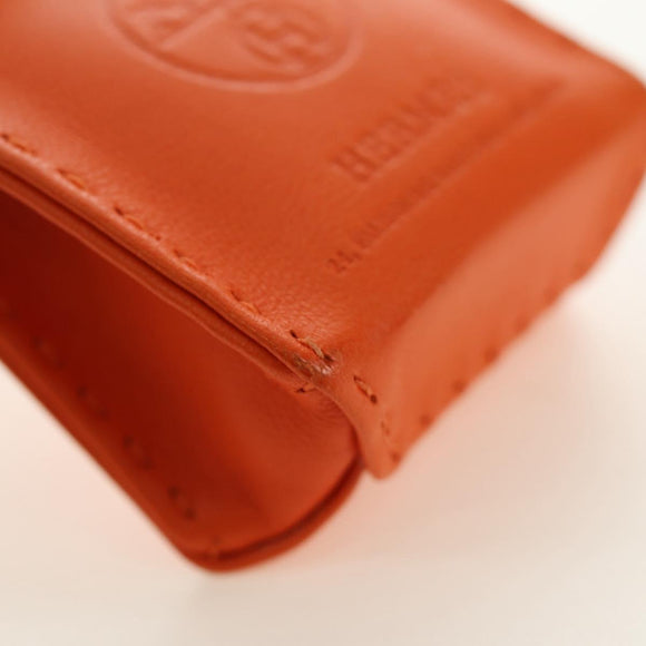 HERMES Sac Orange Charm Bag Leather Orange Auth 184265M
