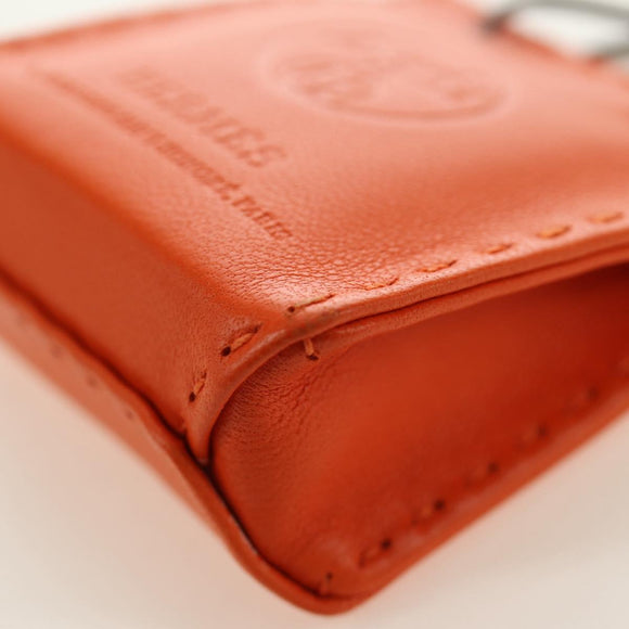 HERMES Sac Orange Charm Bag Leather Orange Auth 184265M