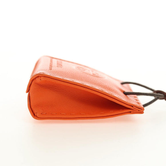 HERMES Sac Orange Charm Bag Leather Orange Auth 184265M