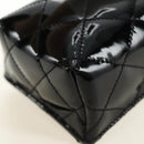 CHANEL Matelasse Chain Shoulder Bag Patent leather Black Gold CC Auth 184272V-16
