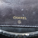 CHANEL Matelasse Chain Shoulder Bag Patent leather Black Gold CC Auth 184272V-22