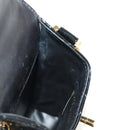 CHANEL Matelasse Chain Shoulder Bag Patent leather Black Gold CC Auth 184272V-23