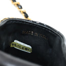 CHANEL Matelasse Chain Shoulder Bag Patent leather Black Gold CC Auth 184272V-10