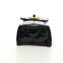CHANEL Matelasse Chain Shoulder Bag Patent leather Black Gold CC Auth 184272V-5