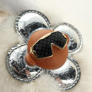 LOUIS VUITTON Porte Cles Snow Vivienne Charm Fur White Gold M00554 Auth 184274SM-3