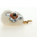 LOUIS VUITTON Porte Cles Snow Vivienne Charm Fur White Gold M00554 Auth 184274SM-8