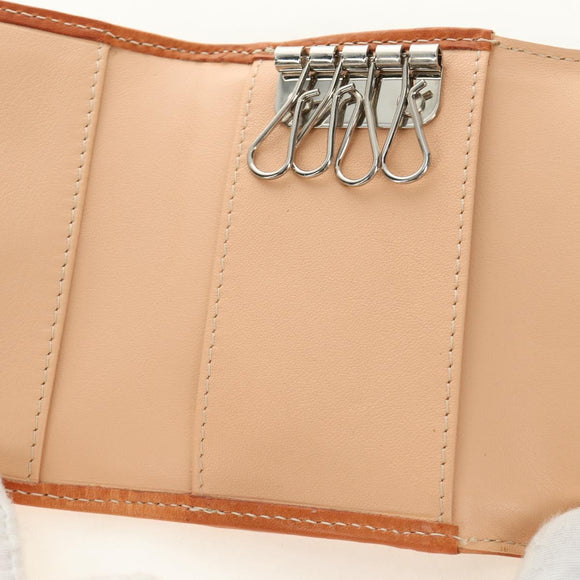 Christian Dior Trotter Canvas Romantic Coin Purse PVC Beige Silver Auth 184275SM