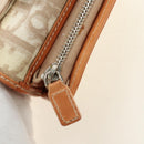 Christian Dior Trotter Canvas Romantic Coin Purse PVC Beige Silver Auth 184275SM-27