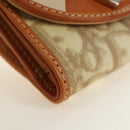 Christian Dior Trotter Canvas Romantic Coin Purse PVC Beige Silver Auth 184275SM-14