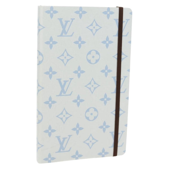 LOUIS VUITTON Monogram Notebook MM Jane Note Light Blue GI1119 Auth 184277M
