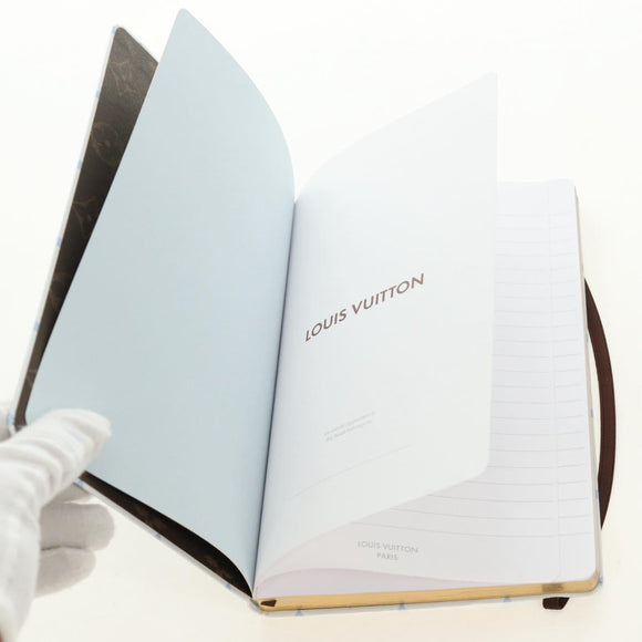 LOUIS VUITTON Monogram Notebook MM Jane Note Light Blue GI1119 Auth 184277M