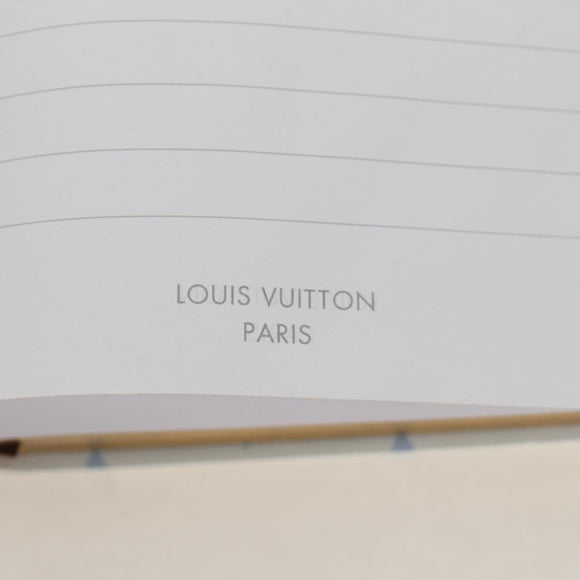 LOUIS VUITTON Monogram Notebook MM Jane Note Light Blue GI1119 Auth 184277M