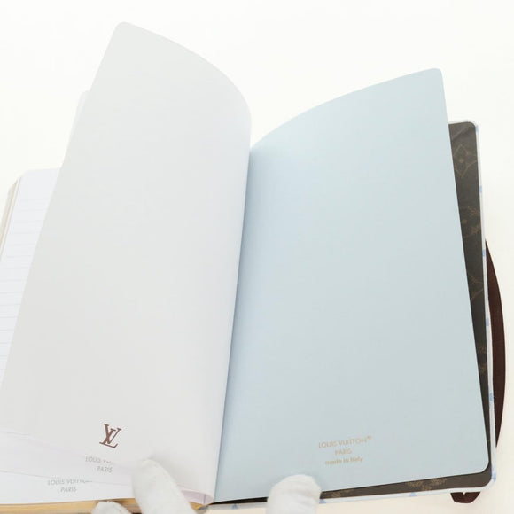 LOUIS VUITTON Monogram Notebook MM Jane Note Light Blue GI1119 Auth 184277M