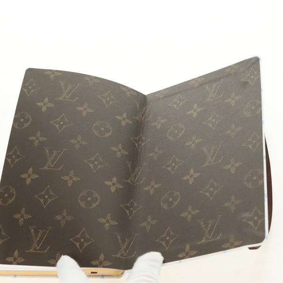 LOUIS VUITTON Monogram Notebook MM Jane Note Light Blue GI1119 Auth 184277M