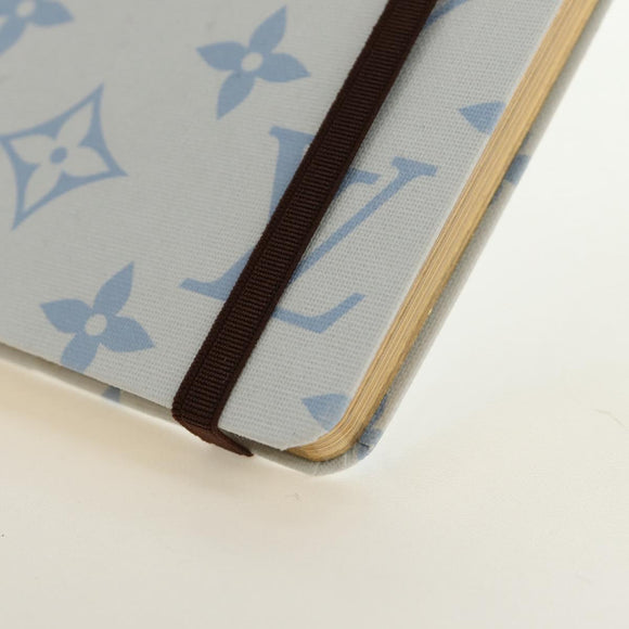 LOUIS VUITTON Monogram Notebook MM Jane Note Light Blue GI1119 Auth 184277M