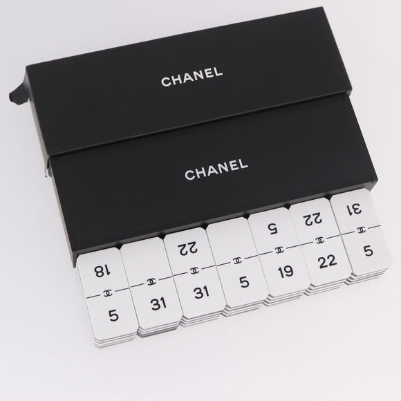 CHANEL Domino plastic Black CC Auth 184280M