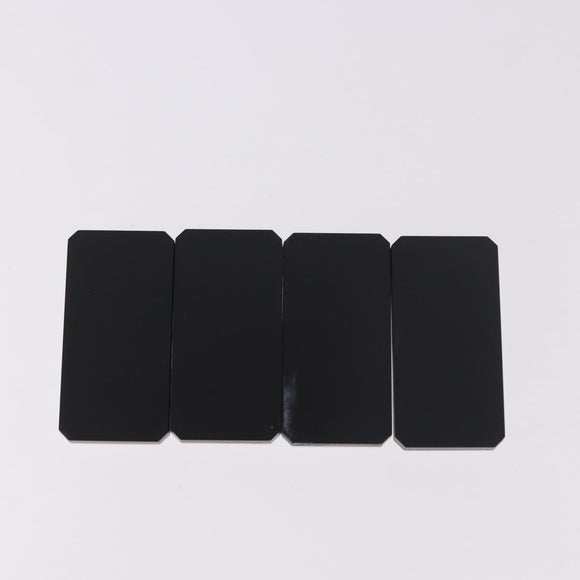CHANEL Domino plastic Black CC Auth 184280M