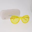 CHANEL Sunglasses Plastic Yellow CC Auth 184281M-11