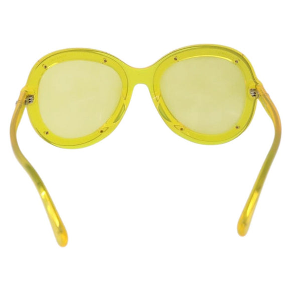 CHANEL Sunglasses Plastic Yellow CC Auth 184281M