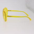 CHANEL Sunglasses Plastic Yellow CC Auth 184281M-4